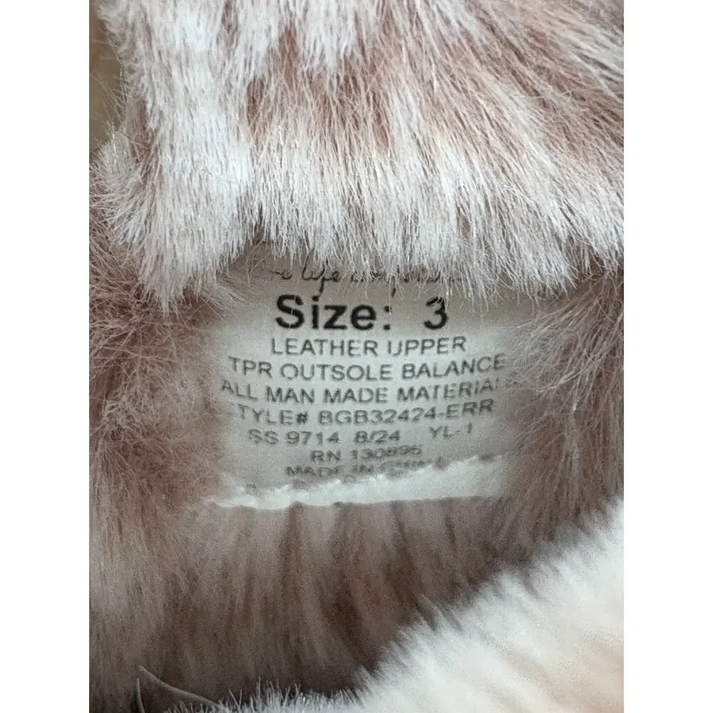 Bearpaw Bow Pink Casual Fur Lined Boots Toddlers Size 3